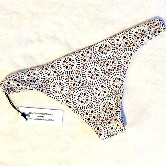 NWT Skin By Same Mosaic Tile Brief Swim Bikini Bottom - Size: Medium - Picture 6 of 7